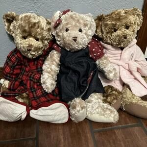 Dillards 16" Noble Excellence Teddy Bear Collection 3 Brown Bears